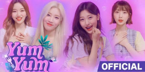 Beitragsbild des Blogbeitrags CF MV: LOONAs Yeojin, Kim Lip, Choerry & Gowon für Cocomong “Yum-Yum” 