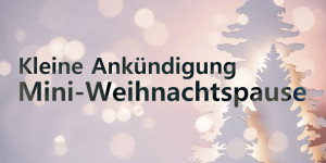 Beitragsbild des Blogbeitrags Zur Weihnachtszeit werden Artikel langsamer veröffentlicht!