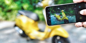 Beitragsbild des Blogbeitrags Vespa Sprint 125 S aufgenommen mit dem Huawei P20