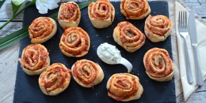 Beitragsbild des Blogbeitrags Rezept: Gesunde Pizzaschnecken mit Gemüse
