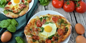 Beitragsbild des Blogbeitrags Rezept: Vollwertige Frühstückspizza