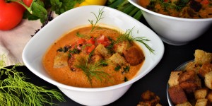 Beitragsbild des Blogbeitrags Rezept: Sommerliches Gazpacho mit Dill 