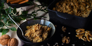 Beitragsbild des Blogbeitrags Rezept: Herbstlicher Apple-Crumble