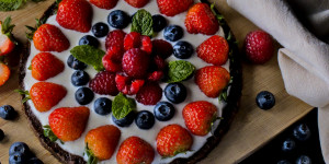 Beitragsbild des Blogbeitrags Rezept: Vegane und glutenfreie Dessert-Pizza