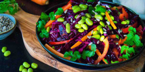 Beitragsbild des Blogbeitrags Rezept: Asiatischer Edamame-Salat