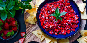 Beitragsbild des Blogbeitrags Rezept: Schnelle Erdbeer-Salsa
