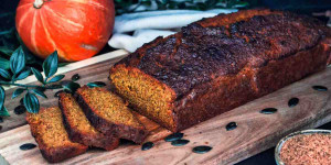 Beitragsbild des Blogbeitrags Rezept: Gesundes Kürbisbrot