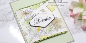 Beitragsbild des Blogbeitrags Blumiges Etikett – eine Danke Karte | Stampin‘ Up!