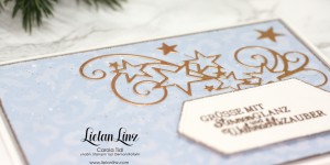 Beitragsbild des Blogbeitrags Weihnachtskarte „Sternenglanz“ | Stampin‘ Up! 