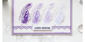 Beitragsbild des Blogbeitrags Geburtstagskarte „Federleicht“ | Stampin‘ Up!