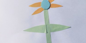 Beitragsbild des Blogbeitrags Fantasieblumen – Eine einfache Klebeübung passend zum Frühling