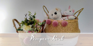 Beitragsbild des Blogbeitrags DIY Pompom Korb