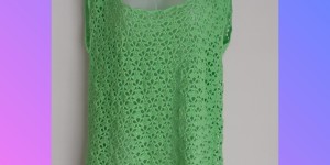Beitragsbild des Blogbeitrags Sommer Bluse gehäkelt mit einem Fantasie-Muster