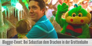 Beitragsbild des Blogbeitrags Blogger-Event: Bei Sebastian dem Drachen in der Grottenbahn