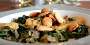 Beitragsbild des Blogbeitrags 2. Advent | Süßkartoffel-Speck Gnocchi mit Spinat-Sahne Sauce | GEWINNSPIEL BONPRIX