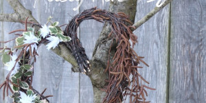 Beitragsbild des Blogbeitrags Januar Deko: Ein Herz aus Birkenreisig