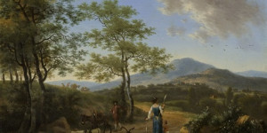 Beitragsbild des Blogbeitrags Italienische Landschaft mit Hirten