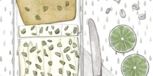 Beitragsbild des Blogbeitrags Zucchini-Limetten-Pistazienkuchen