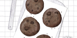Beitragsbild des Blogbeitrags Die besten Double Chocolate Cookies 