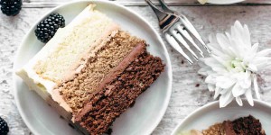 Beitragsbild des Blogbeitrags Triple Chocolate Ombré Cake 