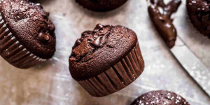 Beitragsbild des Blogbeitrags Double Chocolate Muffins