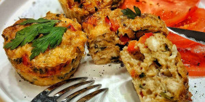 Beitragsbild des Blogbeitrags Air Fryer Chicken Muffins Recipe