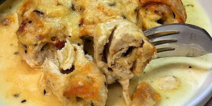 Beitragsbild des Blogbeitrags Air Fryer Stuffed Chicken Breast Roll-Ups Recipe 