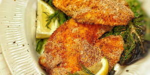 Beitragsbild des Blogbeitrags Breaded Tilapia Air Fryer Recipe (with bread crumbs) 