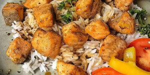 Beitragsbild des Blogbeitrags Air Fryer Salmon Bites Recipe
