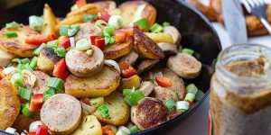 Beitragsbild des Blogbeitrags Das Weißwurstgröstl schmeckt so pfundig, dass Du es probieren musst