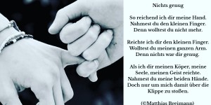 Beitragsbild des Blogbeitrags Nichts genug