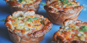 Beitragsbild des Blogbeitrags Bio Blätterteigmuffins mit Lachs