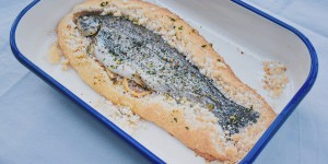Beitragsbild des Blogbeitrags Bio Forelle in der Salzkruste