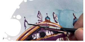 Beitragsbild des Blogbeitrags Mit den Skizzenbuch in Graz 