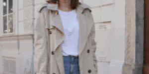 Beitragsbild des Blogbeitrags Trenchcoat Outfit mit Jeans und pink bag von L.Credi 