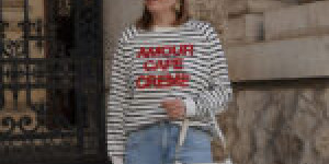 Beitragsbild des Blogbeitrags Herbst Outfit: Sezane Sweatshirt kombiniert mit einer Jeans