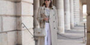 Beitragsbild des Blogbeitrags Spring Outfit: Trenchcoat Outfit kombiniert mit Streifenshirt und Jeans 