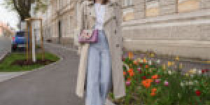 Beitragsbild des Blogbeitrags Spring Outfit mit Trenchcoat und wide leg Jeans 