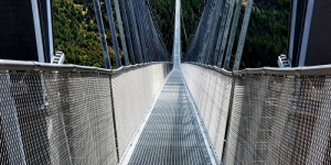 Beitragsbild des Blogbeitrags Mega Hängebrücke in Tschechien, Überquerung 