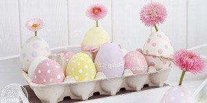Beitragsbild des Blogbeitrags Ostereier mit Kreidefarbe bemalen