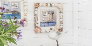 Beitragsbild des Blogbeitrags DIY-Beach House Deko: Bilderrahmen mit Muscheln