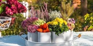 Beitragsbild des Blogbeitrags Herbstkranz aus Dosen basteln