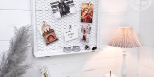 Beitragsbild des Blogbeitrags Memoboard aus Hasendraht selber machen