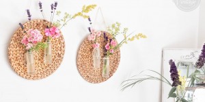 Beitragsbild des Blogbeitrags Sommerliche Wanddeko aus Tischsets selber machen