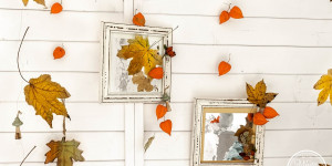 Beitragsbild des Blogbeitrags Herbstliche Bilderrahmen - Herbstdeko aus Naturmaterialien