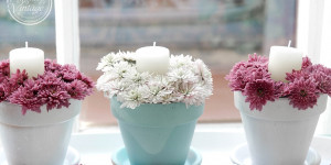 Beitragsbild des Blogbeitrags Herbstliche Blumendeko mit Chrysanthemen