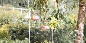 Beitragsbild des Blogbeitrags Stabwindlichter für den Garten selbermachen