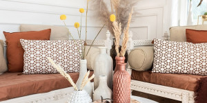 Beitragsbild des Blogbeitrags Terracotta-Look: Vase mit Backpulver und Farbe upcyceln