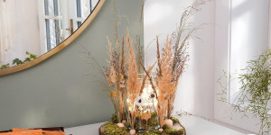 Beitragsbild des Blogbeitrags Wie du ein Boho-Windlicht aus Gräsern und Trockenblumen selber machen kannst