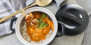 Beitragsbild des Blogbeitrags Vegetarisches Curry aus roten Linsen 